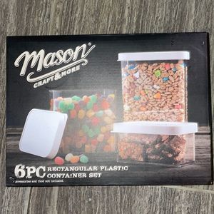 Mason Craft & More- 6 piece rectangular container set🆕